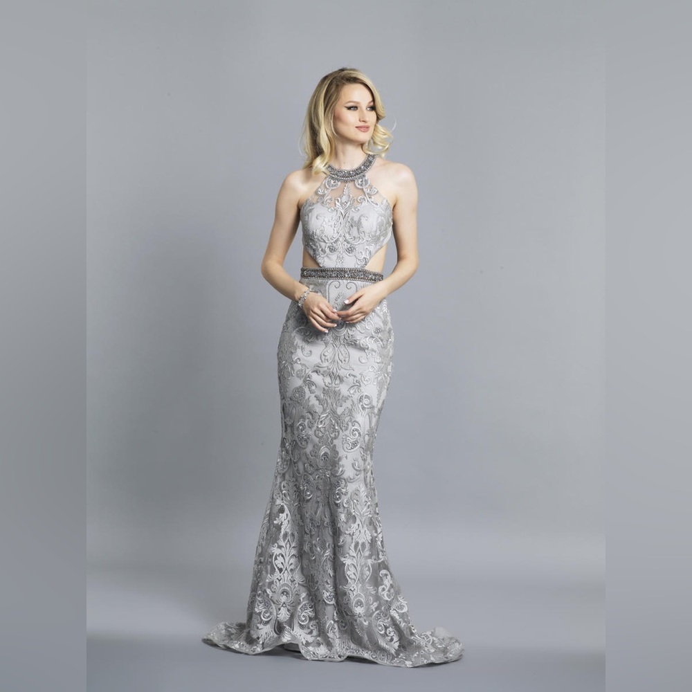 Dave and Johnny Gray Prom Dress